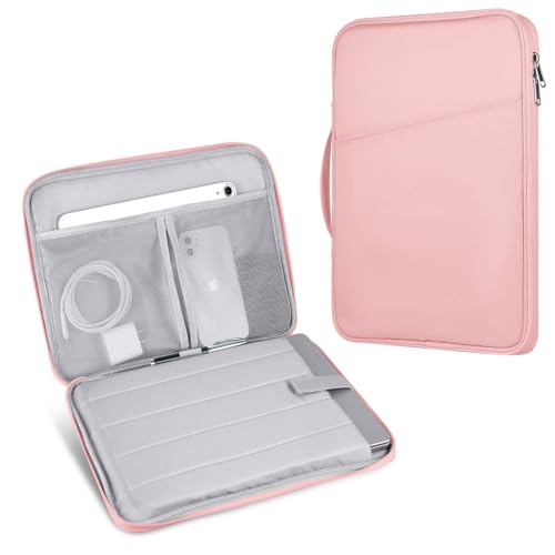 HoYiXi Universelle Hülle für 9-11 Zoll Tablette Fire HD & Fire HD 10 Plus iPad 9.7 /iPad Mini/Galaxy Tab A8 A9/Samsung Huawei Lenovo Android Tablet with Anti-Drop Protective Sleeve，Rosa von HoYiXi