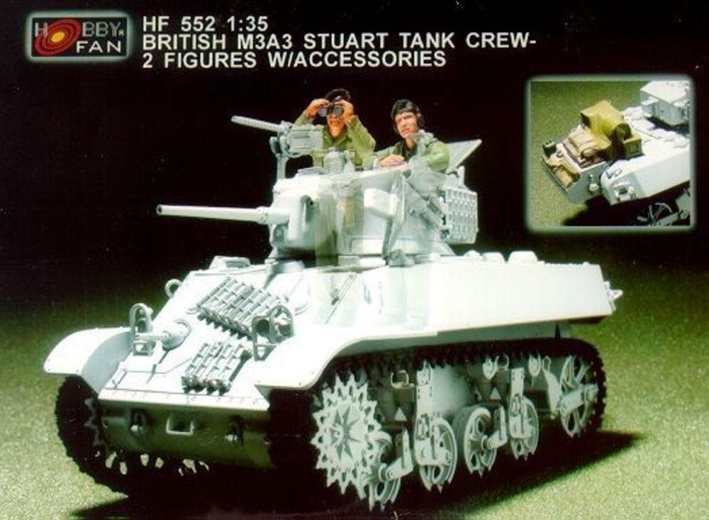 Brit. M3A3 Stuart tank crew- 2F. w/Acc. von Hobby Fan