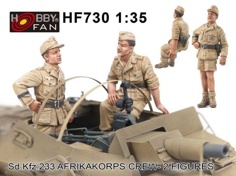 Sd.kfz 233 Afrikakorps Crew-2 figures von Hobby Fan