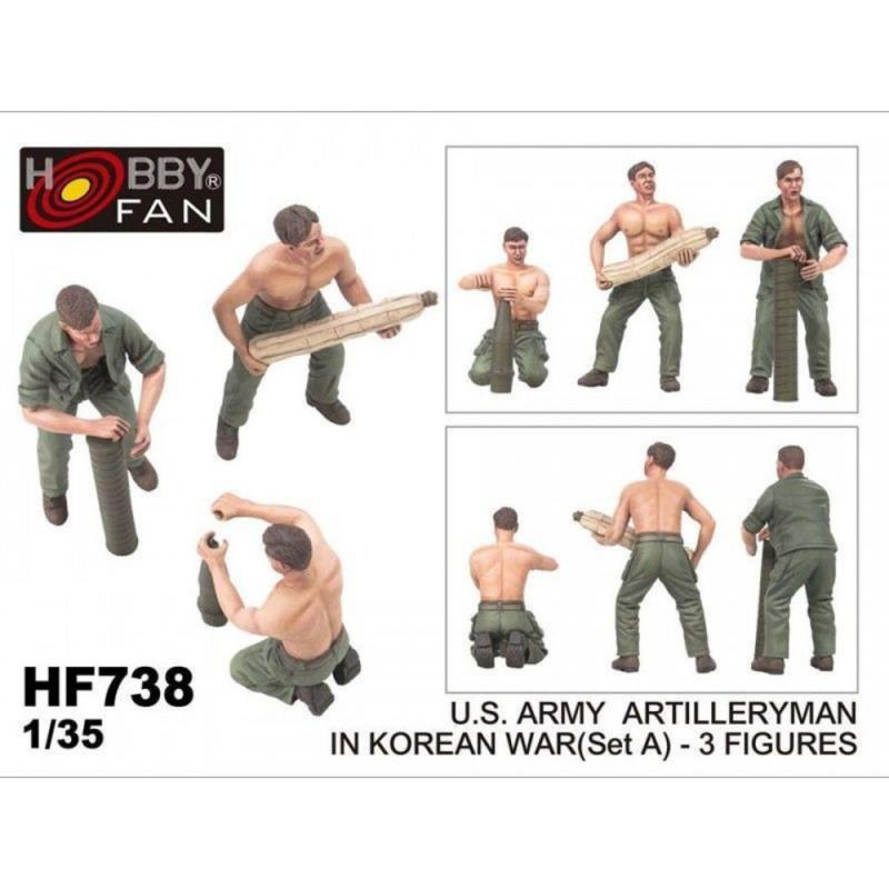 U.S. Army artillery man in Korean war (set A) (3 figures) von Hobby Fan