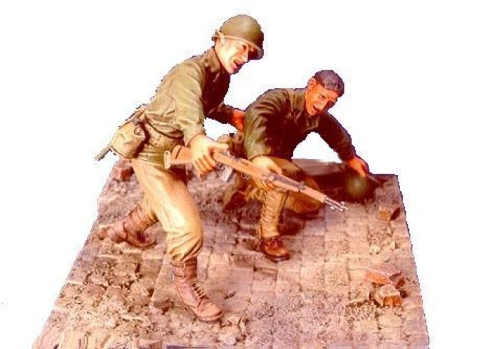 WWII U.S. Infantry(1)- 2 Figures w/Base von Hobby Fan