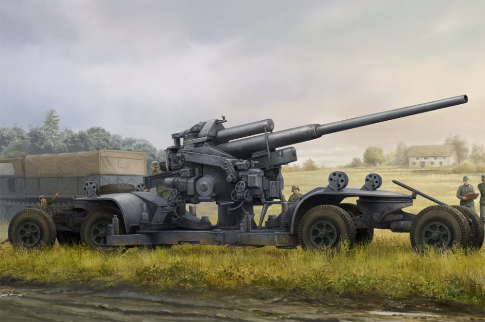 German 12.8cm FLAK 40 von HobbyBoss