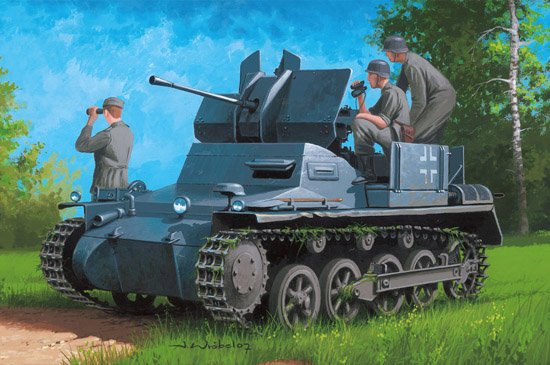 German Flakpanzer IA w/Ammo.Trailer von HobbyBoss