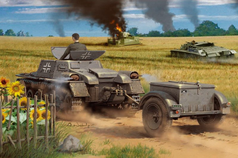 Munitionsschlepper auf Panzerkampfwagen I Ausf A with Ammo Trailer von HobbyBoss