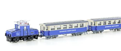 Hobbytrain H43104 H0 Zugspitzbahn Tal-Lok mit 2 Personenwagen von Hobbytrain