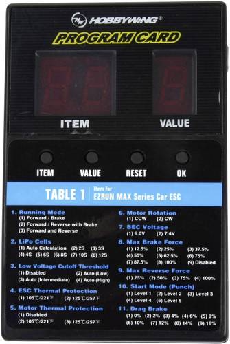 Hobbywing Programmierbox Passend für (Modell (Modell-Regler): Hobbywing Xerun, Ezrun, Seaking von Hobbywing