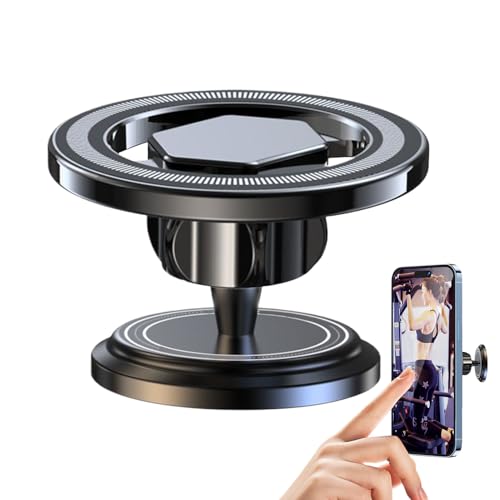 Hobngmuc Magnetischer Telefonhalter, Mobiltelefonmagnethalter,Fitness Doppelmagnetischer Telefonhalter Mount | Befestigen Sie an Metall tragbaren 360 -Grad -rotierenden starken Hold -Smartphone -Wiege von Hobngmuc