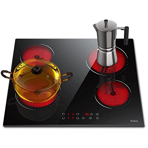 Glaskeramikkochfeld 4 Zonen Kochfelder Sensor-touch Control Kochfeld Autark 60cm, 6000W, 9 Leistungsstufe, verkabelt, kein Stecker Glaskeramikkochfeld 4 Zonen Kochfelder Sensor-touch Control Kochfeld Autark 60cm, 6000W, 9 Leistungsstufe, verkabelt, kein Stecker von Hobsir hob