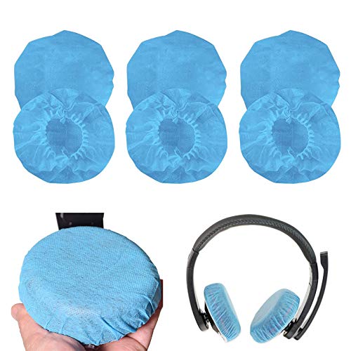 100 Pcs Kopfhörerabdeckungen Dehnbare Kopfhörerabdeckungen für die Meisten On Ear Kopfhörer mit 9 to 10,5 cm Ohrpolstern, Blau von Hocadrv
