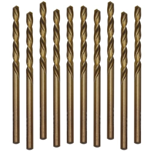 Hocansen 10 Stück HSS Spiralbohrer M35 Cobalt Bohrer Bit Set Kobalt Jobber Bohrer 3.5mm Metallbohrer für Metall, Edelstahl (3.5mm/ZT-MH) von Hocansen