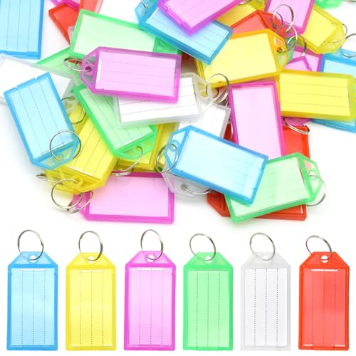 Hocansen 60 Stück Schlüsselanhänger Beschriftbar mit Split Ring 6 Farben Kunststoff Schlüssel Anhänger Key Label mit Etiketten Schlüsselschilder mit Schlüsselringen (Color-6/YSP) Hocansen 60 Stück Schlüsselanhänger Beschriftbar mit Split Ring 6 Farben Kunststoff Schlüssel Anhänger Key Label mit Etiketten Schlüsselschilder mit Schlüsselringen (Color-6/YSP) von Hocansen