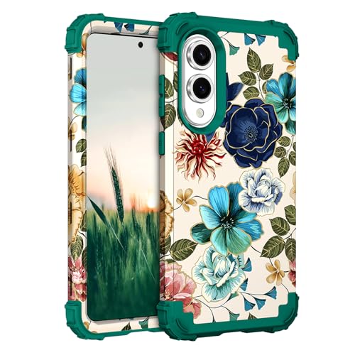 Hocase Hybrid-Schutzhülle für Galaxy S25 Edge (6,7 Zoll) 2025, robust, stoßfester Schutz, weicher Silikongummi + Hartplastik, Blaugrün von Hocase