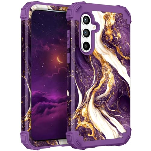 Hocase Schutzhülle für Galaxy S25 Plus, stoßfest, robuster Schutz, weicher Silikon-Gummi und Hartplastik, Hybrid-Schutzhülle für Samsung Galaxy S25 Plus (6,7 Zoll) 2025, Mitternachtsviolett von Hocase