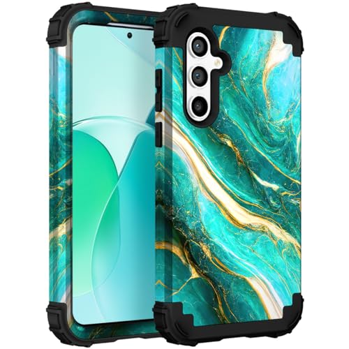 Hocase Schutzhülle für Galaxy S25 Plus, stoßfest, robuster Schutz, weicher Silikon-Gummi und Hartplastik, Hybrid-Schutzhülle für Samsung Galaxy S25 Plus (6,7 Zoll) 2025, Smaragdgrün von Hocase
