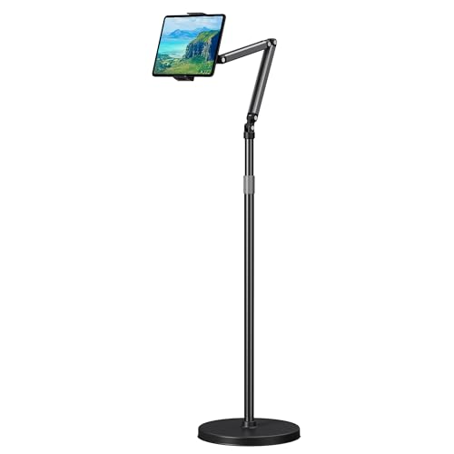 Hocoder Tablet-Ständer, kompatibel mit iPad-Ständer, Kindle, Galaxy Tab, verstellbare Höhe, Handy-Halterung mit ultra-langem Verlängerungsarm, 360° drehbar für Bett, Meeting, Vlogging Hocoder Tablet-Ständer, kompatibel mit iPad-Ständer, Kindle, Galaxy Tab, verstellbare Höhe, Handy-Halterung mit ultra-langem Verlängerungsarm, 360° drehbar für Bett, Meeting, Vlogging von Hocoder