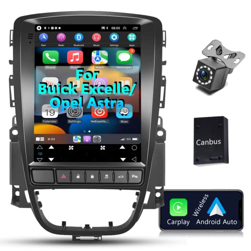 【1+32G】 Hodozzy Carplay Android Auto Android Autoradio für Opel Astra J/Buick Excelle 2009-2015, 9.7 Zoll Autoradio mit Bildschirm mit Navi WiFi Autoradio Bluetooth/USB/WiFi/RDS/FM+Rückfahrkamera von Hodozzy