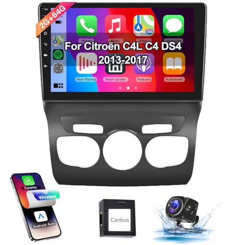 【2+64G】 Hodozzy Carplay Android Auto für Citroën C4L C4 DS4 2013-2017 Android Autoradio 2 Din mit Navi,10.1 Zoll Touchscreen mit Mirror Link/WiFi/GPS/RDS/FM/Bluetooth/USB+Canbus 【2+64G】 Hodozzy Carplay Android Auto für Citroën C4L C4 DS4 2013-2017 Android Autoradio 2 Din mit Navi,10.1 Zoll Touchscreen mit Mirror Link/WiFi/GPS/RDS/FM/Bluetooth/USB+Canbus von Hodozzy