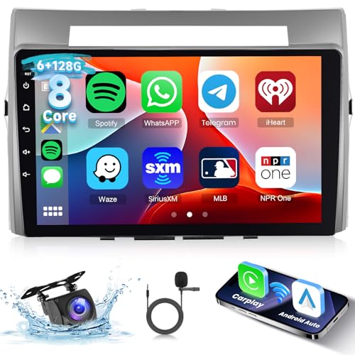[6G+128G] 8-Core Android Autoradio für Toyota Corolla Verso 2004-2009 mit Wireless Carplay Android Auto, Hodozzy Radio 9 Zoll Touchscreen mit Bluetooth Navi WiFi USB DSP FM/RDS Radio Rückfahrkamera von Hodozzy