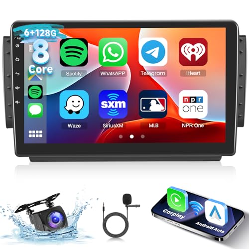 [6G+128G] 8-Core Autoradio für Peugeot 208/2008 2012-2018 Android Autoradio mit Bluetooth Navi,Hodozzy 10 Zoll Touchscreen mit Wireless Carplay Android Auto,WiFi USB,DSP,FM/RDS Radio,Rückfahrkamera von Hodozzy