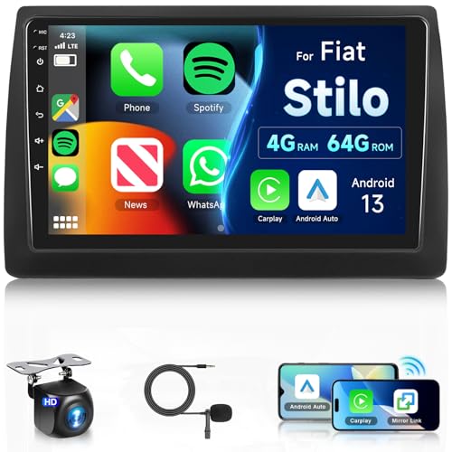 8 Core 4G+64G Autoradio für FIAT Stilo 2002-2010,Hodozzy 9 Zoll Touchscreen mit Wireless Carplay Android Auto, Doppel Din Autoradio Android mit Navi Bluetooth DSP WiFi FM/RDS Radio Rückfahrkamera 8 Core 4G+64G Autoradio für FIAT Stilo 2002-2010,Hodozzy 9 Zoll Touchscreen mit Wireless Carplay Android Auto, Doppel Din Autoradio Android mit Navi Bluetooth DSP WiFi FM/RDS Radio Rückfahrkamera von Hodozzy