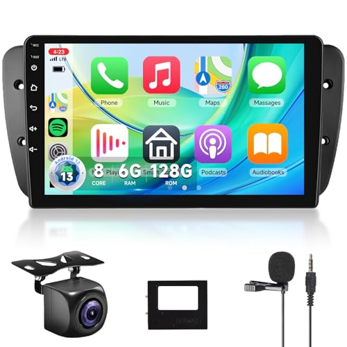 【8 Kern 6+128G】 Hodozzy Carplay Autoradio für Seat Ibiza 6j 2009-2013, 9 Zoll Touchscreen Android Autoradio mit Android Auto/WiFi/GPS/RDS/FM/Bluetooth/DSP+Rückfahrkamera 【8 Kern 6+128G】 Hodozzy Carplay Autoradio für Seat Ibiza 6j 2009-2013, 9 Zoll Touchscreen Android Autoradio mit Android Auto/WiFi/GPS/RDS/FM/Bluetooth/DSP+Rückfahrkamera von Hodozzy