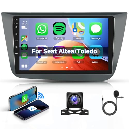 Android Autoradio für Seat Altea 2004-2016 Carplay Wireless Android Auto Mirror Link, Hodozzy 9 Zoll Touchscreen Bluetooth HiFi Navi WiFi FM RDS Radio Rückfahrkamera Radio 2 Din für Seat Altea Android Autoradio für Seat Altea 2004-2016 Carplay Wireless Android Auto Mirror Link, Hodozzy 9 Zoll Touchscreen Bluetooth HiFi Navi WiFi FM RDS Radio Rückfahrkamera Radio 2 Din für Seat Altea von Hodozzy