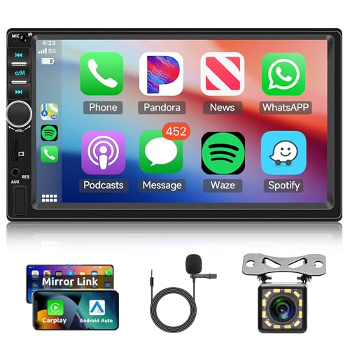 Autoradio 2 Din mit CarPlay Android Auto,Hodozzy Autoradio MP5 Player 7 Zoll Bildschirm Bluetooth mit Bluetooth/Mirror Link/SWC/FM EQ USB AUX,Doppel Din Multimedia Player Auto +HD Rückfahrkamera Autoradio 2 Din mit CarPlay Android Auto,Hodozzy Autoradio MP5 Player 7 Zoll Bildschirm Bluetooth mit Bluetooth/Mirror Link/SWC/FM EQ USB AUX,Doppel Din Multimedia Player Auto +HD Rückfahrkamera von Hodozzy