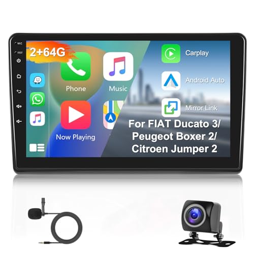 Hodozzy 2+64G Autoradio für FIAT Ducato 3/Peugeot Boxer 2/Citroen Jumper 2 2006-2022 Carplay Android Auto,Radio 9 Zoll Touchscreen mit Navi WiFi Bluetooth Mirrorlink HiFi FM RDS Canbus Rückfahrkamera Hodozzy 2+64G Autoradio für FIAT Ducato 3/Peugeot Boxer 2/Citroen Jumper 2 2006-2022 Carplay Android Auto,Radio 9 Zoll Touchscreen mit Navi WiFi Bluetooth Mirrorlink HiFi FM RDS Canbus Rückfahrkamera von Hodozzy