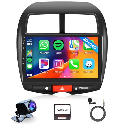 Hodozzy 2G+64G Autoradio für Mitsubishi ASX 2010-2016/Peugeot 4008 2012/Citroen C4 2007-2013 mit Carplay Android Auto, 10,1 Zoll Touchscreen Navi DSP Bluetooth WiFi FM/RDS, Canbus, Lenkradsteuerung Hodozzy 2G+64G Autoradio für Mitsubishi ASX 2010-2016/Peugeot 4008 2012/Citroen C4 2007-2013 mit Carplay Android Auto, 10,1 Zoll Touchscreen Navi DSP Bluetooth WiFi FM/RDS, Canbus, Lenkradsteuerung von Hodozzy