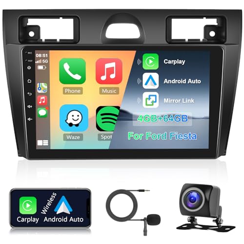 Hodozzy 4G+64G Autoradio für Ford Fiesta 2006-2011 Android 8 Core 9 Zoll IPS Touchscreen Bildschirm GPS Navi mit Carplay Android Auto Mirror Link 2 DIN Autoradio Bluetooth DSP WiFi RDS Kamera Hodozzy 4G+64G Autoradio für Ford Fiesta 2006-2011 Android 8 Core 9 Zoll IPS Touchscreen Bildschirm GPS Navi mit Carplay Android Auto Mirror Link 2 DIN Autoradio Bluetooth DSP WiFi RDS Kamera von Hodozzy