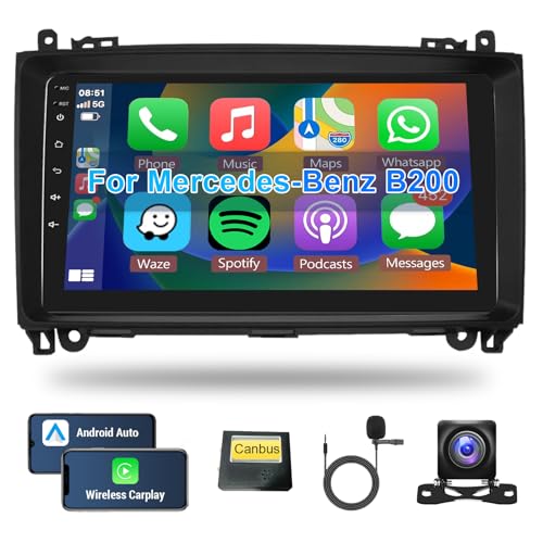 Hodozzy Android Autoradio für Mercedes Benz B200 2008-2011 B-Klasse W169 W245 Viano Vito W639 Sprinter W906 Carplay Android Auto, 9 Zoll Touchscreen Radio Bluetooth Navi WiFi FM Canbus Rückfahrkamera Hodozzy Android Autoradio für Mercedes Benz B200 2008-2011 B-Klasse W169 W245 Viano Vito W639 Sprinter W906 Carplay Android Auto, 9 Zoll Touchscreen Radio Bluetooth Navi WiFi FM Canbus Rückfahrkamera von Hodozzy