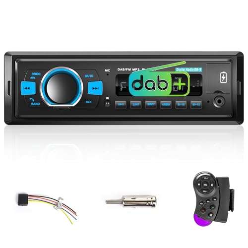 Hodozzy DAB+/DAB Autoradio 1 Din Bluetooth 5.0, 2xUSB/SD/EQ/Aux-in,Lenkradsteuerung,Freisprecheinrichtung,MP3 Player,25W*4 von Hodozzy