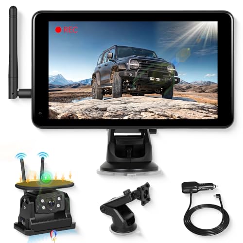 Rückfahrkamera Kabellos Solar Magnetische Rückfahrkamera Funk mit 10000mAh Akku, Hodozzy 7 Zoll IPS Touchscreen Monitor DVR-Aufnahme, IP68 Wasserdicht Nachtsicht Typ-C-Ladung Toter-Winkel-Warnung Rückfahrkamera Kabellos Solar Magnetische Rückfahrkamera Funk mit 10000mAh Akku, Hodozzy 7 Zoll IPS Touchscreen Monitor DVR-Aufnahme, IP68 Wasserdicht Nachtsicht Typ-C-Ladung Toter-Winkel-Warnung von Hodozzy