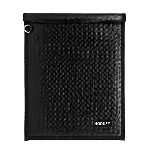 Faraday Tasche für Tablets (15 x 10 Zoll), Faraday Cage, Handy Signal Jammer, feuerfeste & wasserabweisende Tasche, Anti-Diebstahl-Tasche, Anti-Hacking Case Blocker (schwarz) von Hodufy