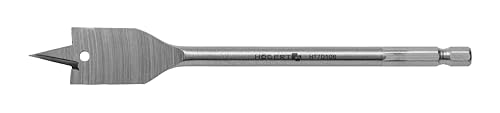 HÖGERT TECHNIK Flachfräsbohrer Holz 6 x 152 mm – Schlangenbohrer mit Zentrierspitze – Sechskantschaft – für Holz, Spanplatten, MDF & Holzwerkstoffe von Högert Technik