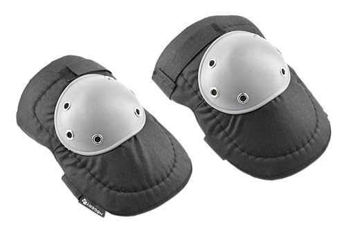 Högert Technik - EIB Knieschoner PP | schwarz/grau uni (2 Stk/Pack) | Professionelle Knieschützer | für Profi Handwerker und Heimwerker [Baustelle, Garten, Fliesen] von Högert Technik
