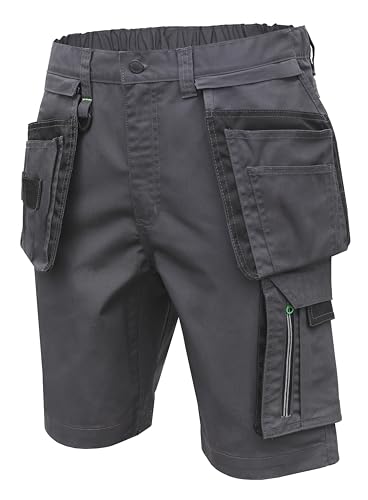 Högert Technik - LEMBERG Shorts mit Taschen dunkelgrau XL (54) | Herren Kurz Hose Arbeitshose | Arbeitsshorts Arbeitshosen Männer | EN ISO 13688 von Högert Technik