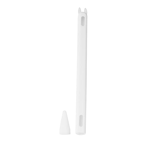 Hoement 1 STK Applepencil Stiftetui Eingabestift Zubehör Stoßfeste Stiftkappe Stifthalter Bleistiftzubehör Notebooktasche Laptop-Stift Kapazitive Stiftabdeckung Stylus-hülle Kieselgel Weiß von Hoement