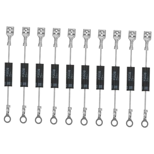 Hoement 10 Stück Mikrowellenzubehör Universaldioden Unidirektionale Diode Mikrowellendiode Mikrowellenbedarf Ofen Hochspannungsdiode Dediziertes Netzteil Kupfer von Hoement