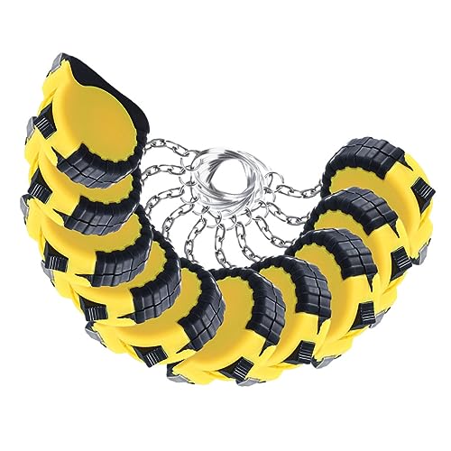 Hoement 10 Stück Schlüsselanhänger Maßband, Maßband Werkzeug, Mini Maßband, Lineal, Maßband, Metall Maßband, Einziehbares Maßband, Schlüsselanhänger, Metrisches Maßband, Maßband Anhänger von Hoement