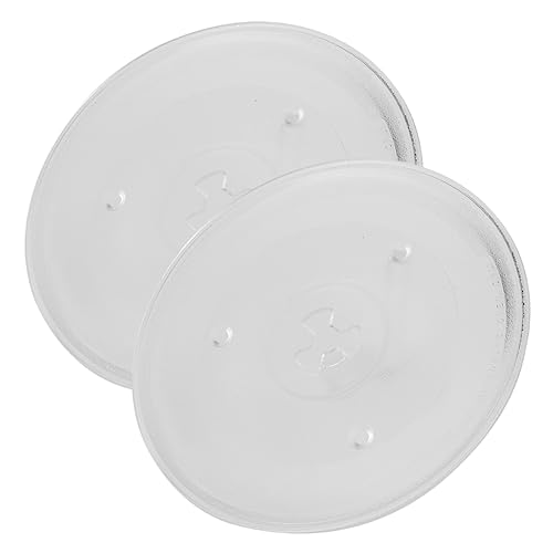 Hoement 2St Mikrowellen-Plattenspieler Mikrowelle Kochplatte kleine mikrowelle Wohnmobil Mikrowelle microwelle teller mikrowelle teller Ofen Mikrowellenteil Ersatz-Mikrowellenplatte Glas von Hoement