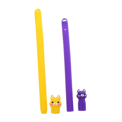Hoement 2st Schutzhülle Der Zweiten Generation Fallender Stiftdeckel Anti-Drop Stylus-Stift-Haut Federmäppchen Abdeckung Cartoon-stifthülle Anti- -stiftetui Stifthalterhülse Kieselgel von Hoement