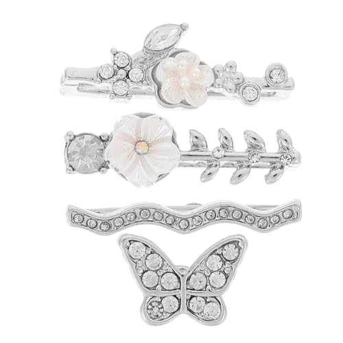 Hoement 4er Set Uhrenarmband Charms Aus Ringe Für Smartwatch Dekorationen Elegante Wasserstein Schmetterlings Designs Für Armbänder von Hoement