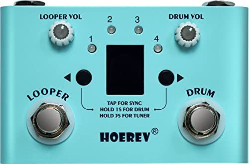 HOEREV Drum Looper Tuner Effekt Audio Workstation Gitarrenpedal ohne Netzteil von Hoerev