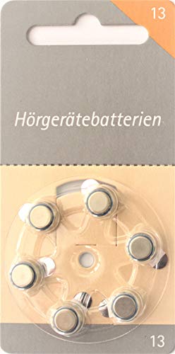 Hörgeräte Batterien 60 Stück Größe 13er Basisbatterie (5 Blister) von Hörex Basic