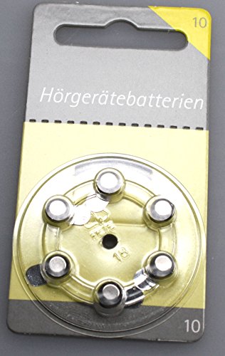 Hörgeräte Batterien Größe 10er 6 Stück von Hörex Basic