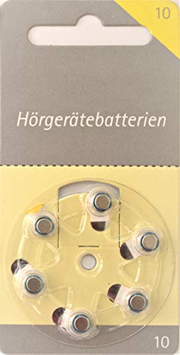 Hörgeräte Batterien Größe 10er Basisbatterie (10 Blister) von Hörex Basic