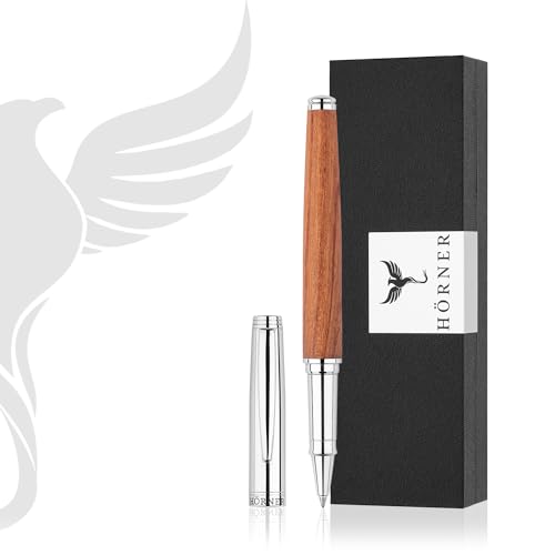 Hörner Legno Mahagoniholz-Tintenroller I Edle Geschenk-Box I Schreibfarbe Blau I Strichstärke M 0,7 mm I Hochwertiges Etui I Moderner Grip I Business Rollerball I Linkshänder & Rechtshänder Hörner Legno Mahagoniholz-Tintenroller I Edle Geschenk-Box I Schreibfarbe Blau I Strichstärke M 0,7 mm I Hochwertiges Etui I Moderner Grip I Business Rollerball I Linkshänder & Rechtshänder von Hörner
