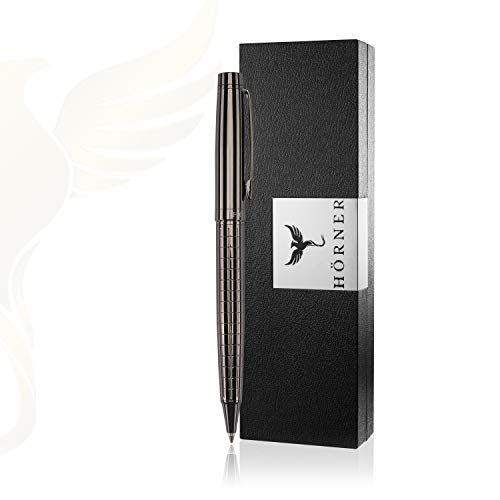Hörner URBAN - Hochwertiger Kugelschreiber I Premium Geschenkbox I Schreibfarbe Blau 1 mm I Wechselbare Mine I Strichstärke M I Aus Metall I Ergonomisches edles Design I Stift für Männer und Frauen Hörner URBAN - Hochwertiger Kugelschreiber I Premium Geschenkbox I Schreibfarbe Blau 1 mm I Wechselbare Mine I Strichstärke M I Aus Metall I Ergonomisches edles Design I Stift für Männer und Frauen von Hörner