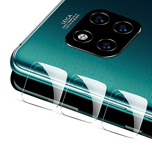 HJX Kamera Panzerglas Schutzfolie für Huawei Mate 20 Pro, Kratzfester, Blasenfrei, 9 Härte HD Transparenz Kamera Objektiv Tempered Glass Displayschutzfolie für Huawei Mate 20 Pro [3 Stück] von Hoerrye